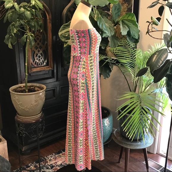 Roxy neon boho tribal print maxi skirt - Picture 7 of 8